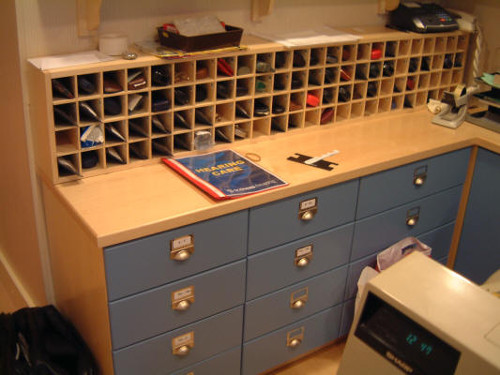 Glasses Drawers With Pigeon Holes Above