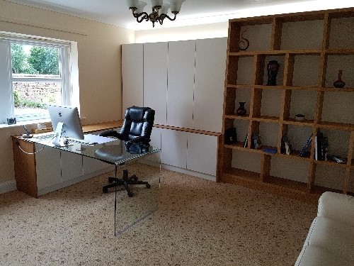 Home Office With Glass Desk