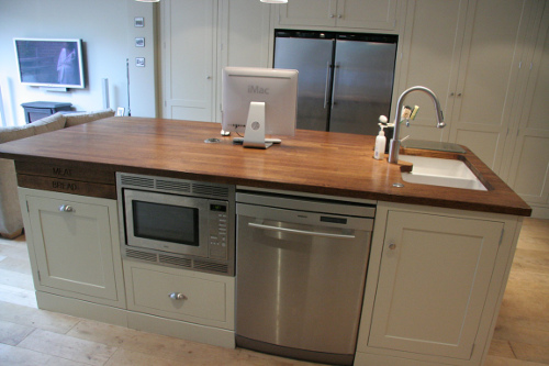 Island With Sink St/St Micro And Dishwasher