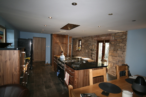 Kitchen With Solid Walnut Doors