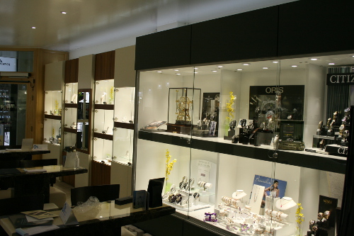 Large Display Unit With Glass Doors