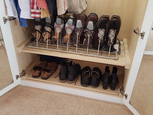 Pull Out Shoe Rack Hand Painted Wardrobe