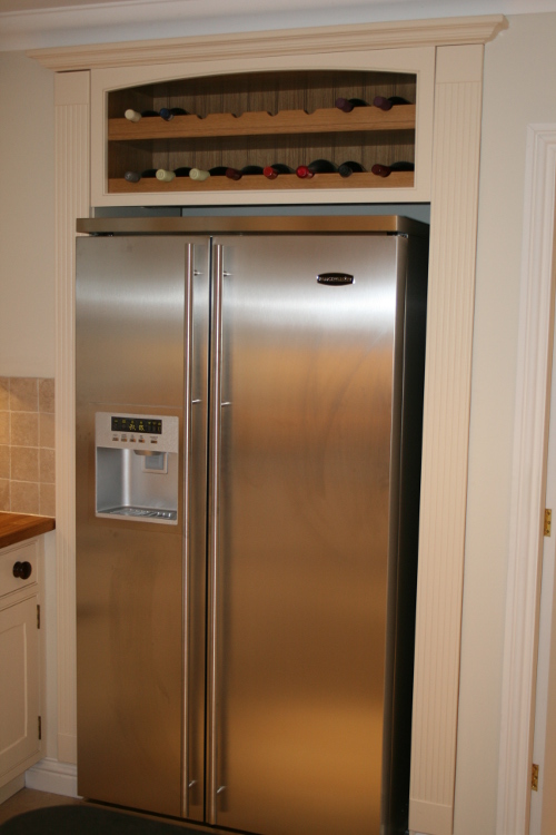 American Fr-Fr With Wine Rack Above