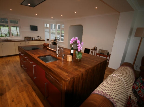 Contemporary Walnut Kitchen Troutbeck Lake Distrtict