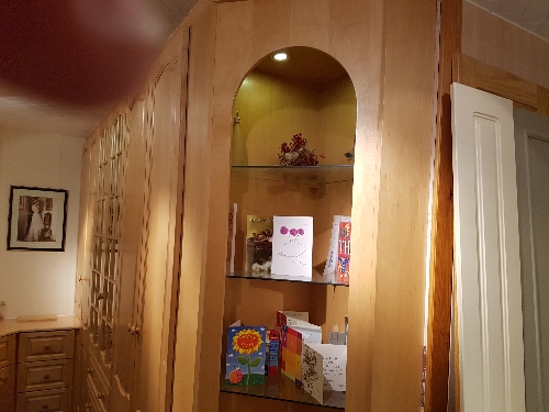 Corner Cupboard With Glass Shelves