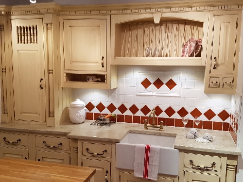 Framed Kitchen In Antique Ivory