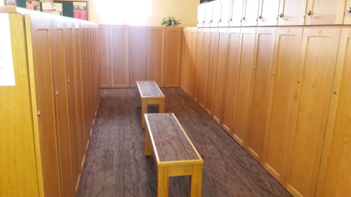 Golf Club Lockers With Matching Seating