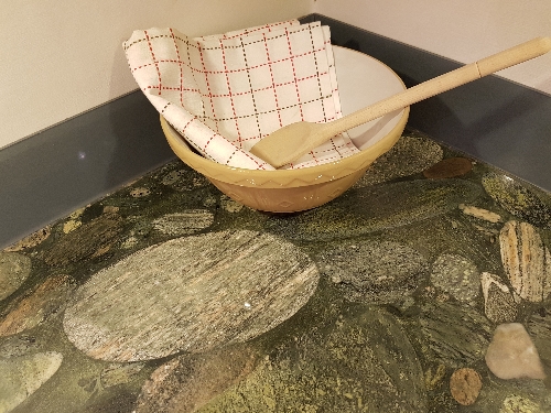 Granite Worktop With Real Fossils