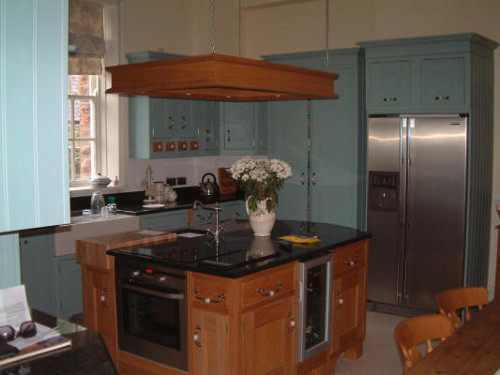 Kitchen In Ballroom Blue And Oak