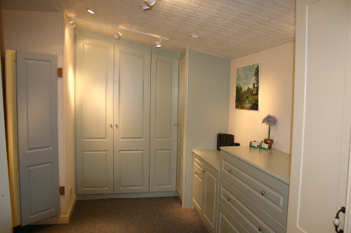 Modern Bedroom With Raised Panel Doors