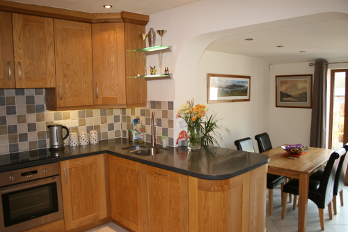 Kitchen with Modern Nickel Handles