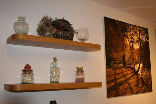 Oak Shelves With Hidden Fixings