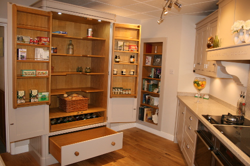 Pantry With Door Racks Wine And Pan Drawer