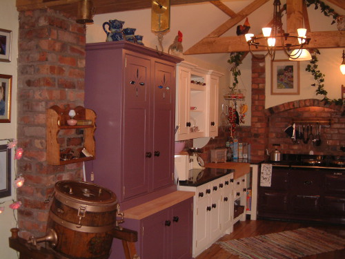 Purple Dresser With Vented Doors