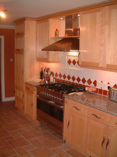 Satin Maple Doors And Granite Worktops