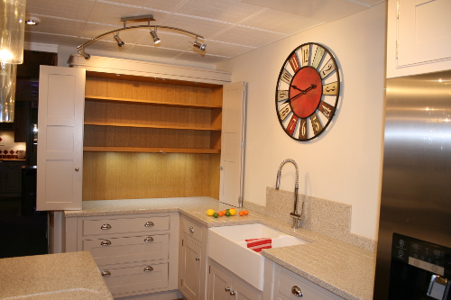 Tall Wall Unit With Oak Interior